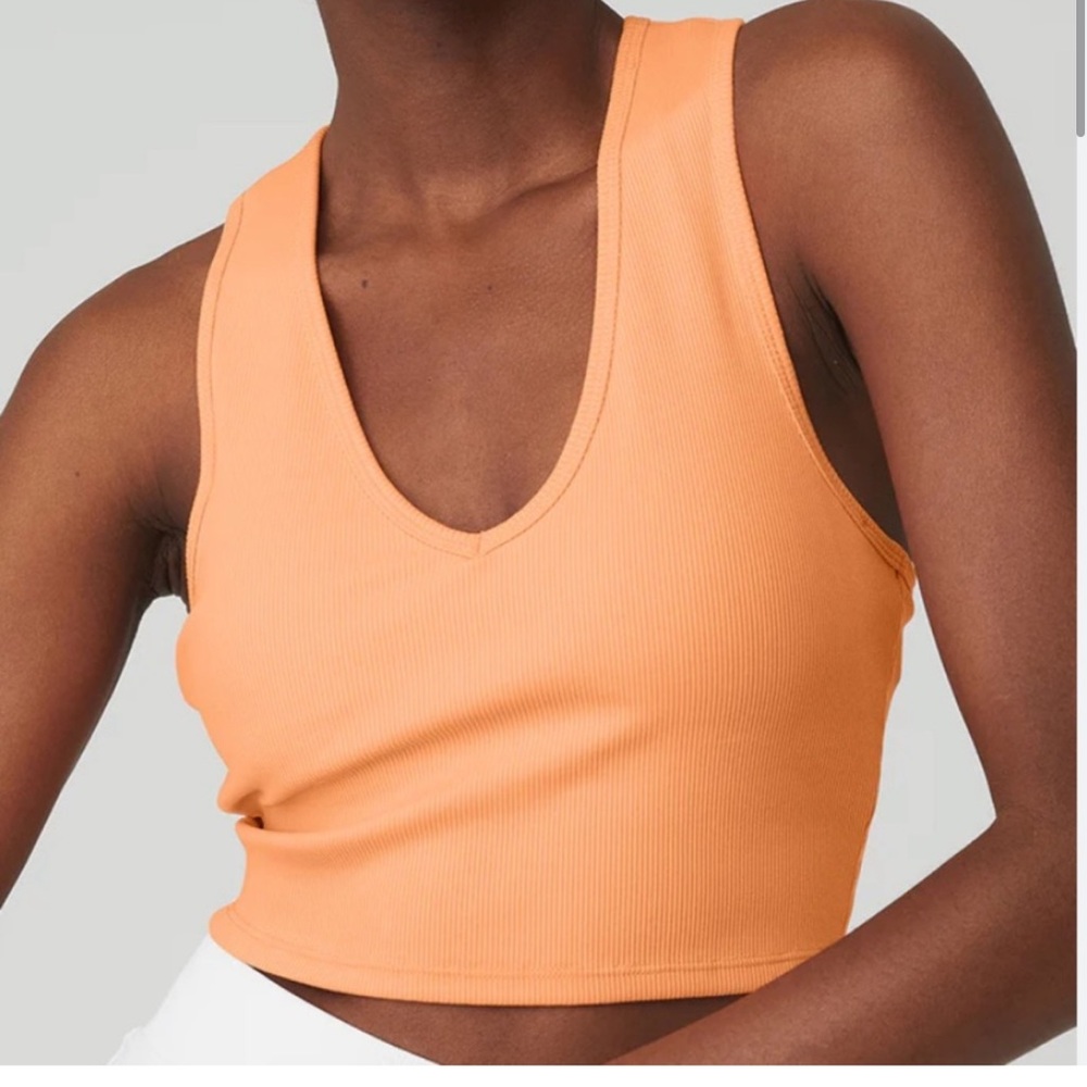 Alo Ribbed Goddess Bra Tank size S